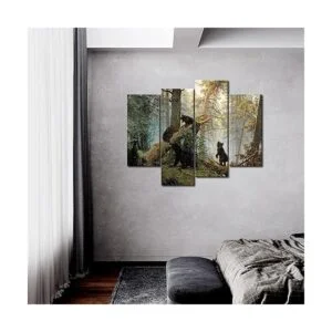 First Wall Art Arte de pared de árbol roto de osos juegan_2