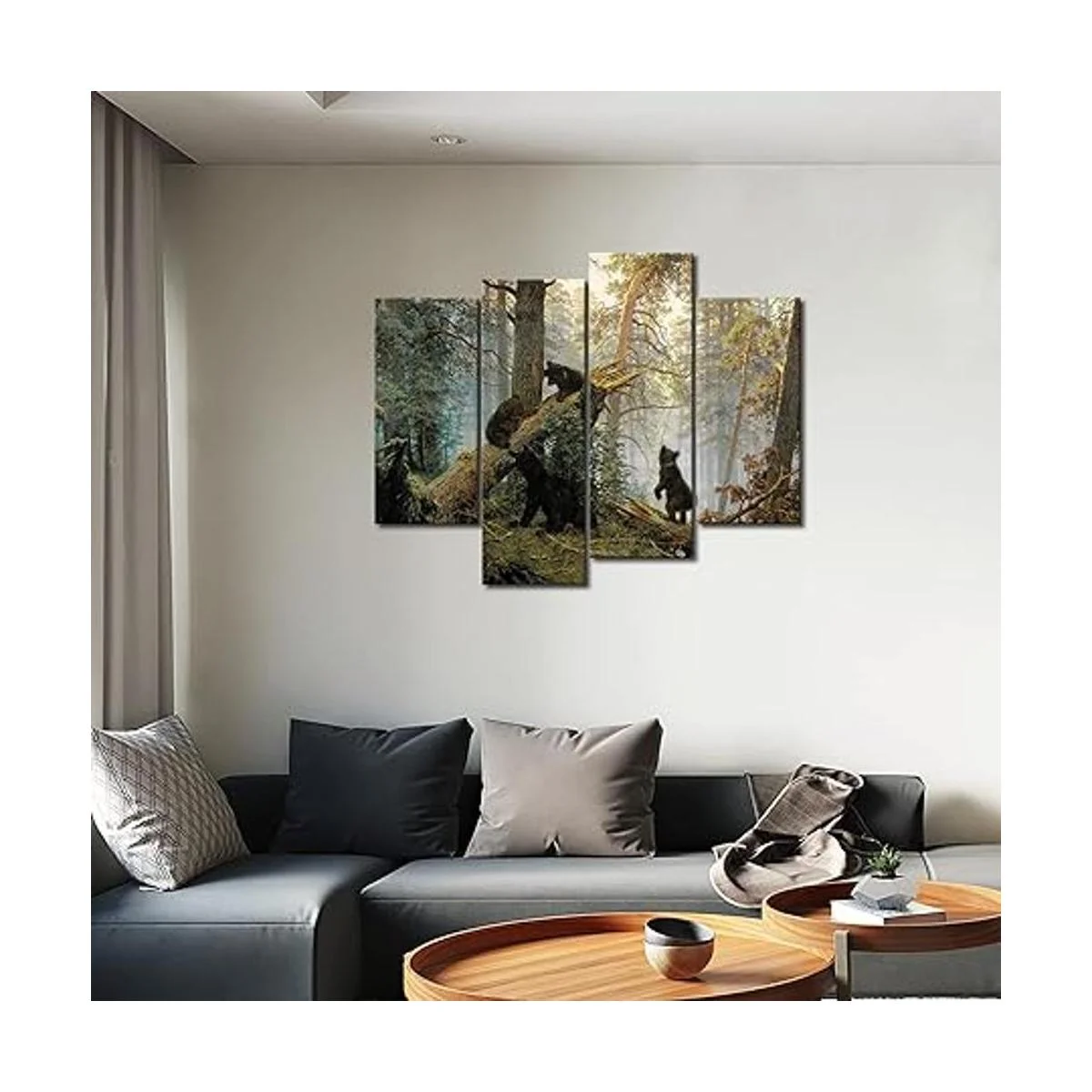 First Wall Art Arte de pared de árbol roto de osos juegan_5