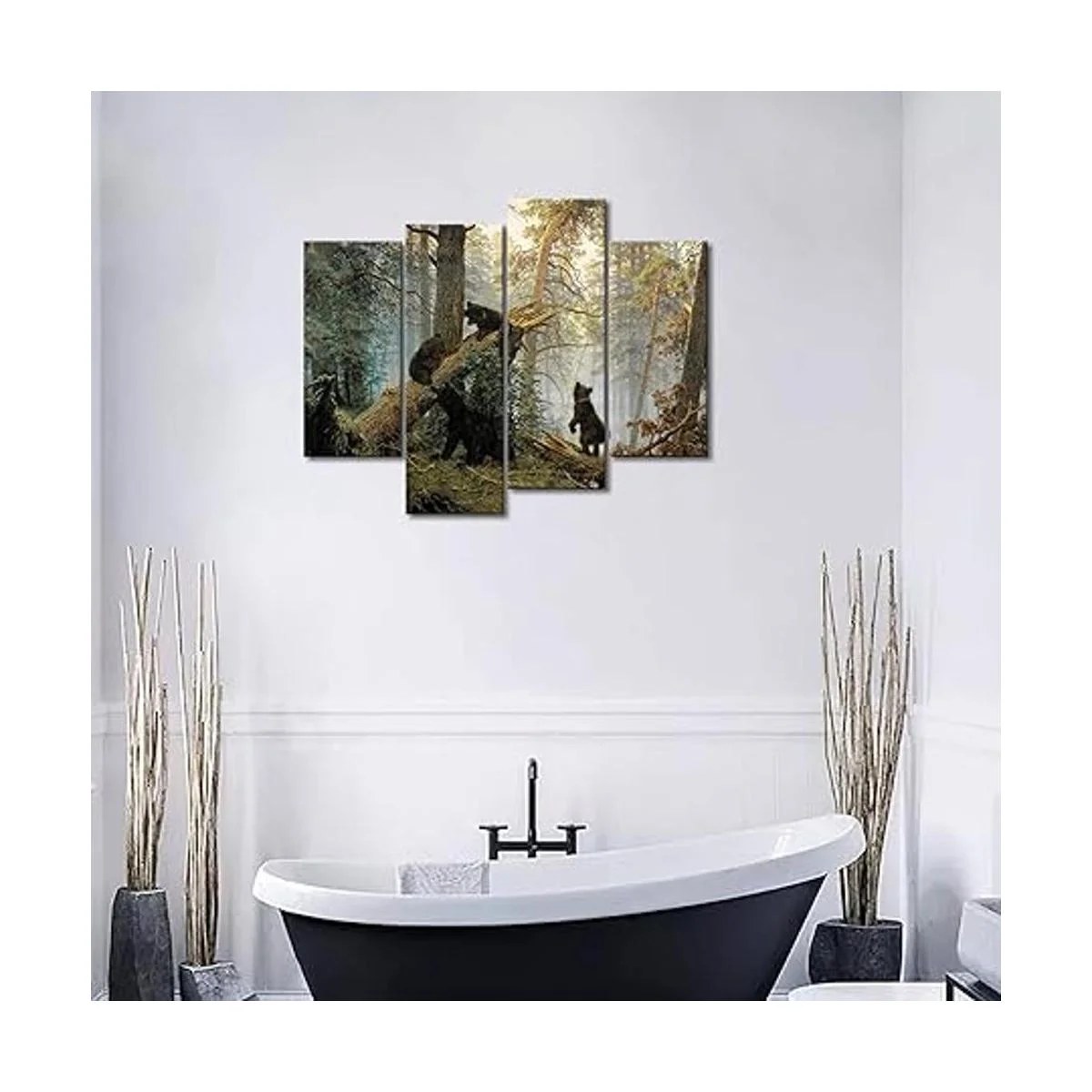 First Wall Art Arte de pared de árbol roto de osos juegan_4