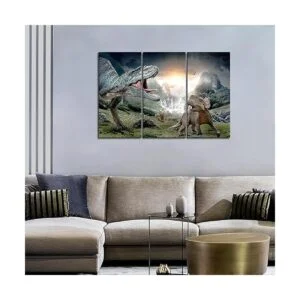 First Wall Art Pintura de dinosaurio de boca abierta con