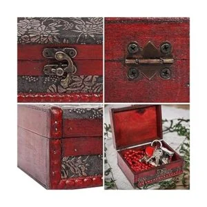 Caja de madera de SiCoHome pequeña 5.46 pulgadas