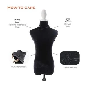 Navadeal maniquí de terciopelo silueta de la parte