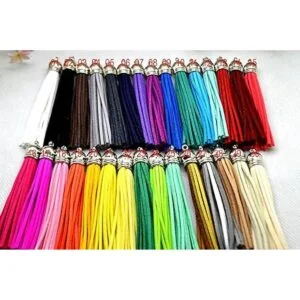 Pamir Tong 30 unidadeslote de cuero con borlas correas_5