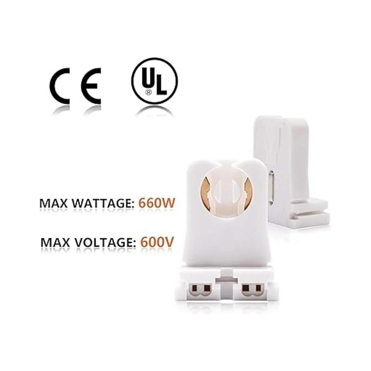 JACKYLED soporte con conectores hembra para lámpara T8