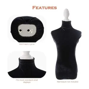 Navadeal maniquí de terciopelo silueta de la parte