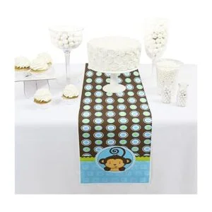 Big Dot of Happiness Blue Monkey Boy Camino de mesa de_2