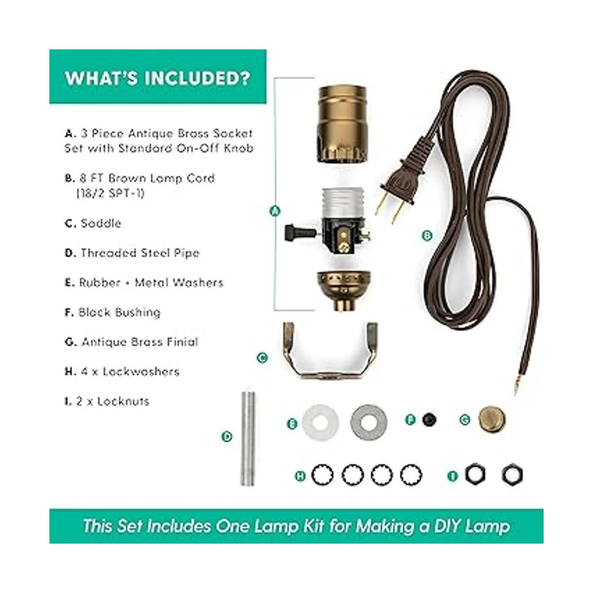 Kit de fabricación de lámpara Kit de cableado eléctrico_2