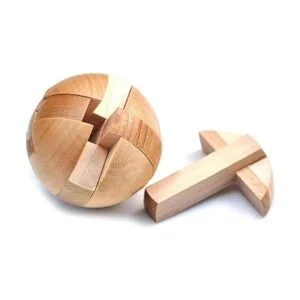 Rompecabezas de madera Kingou acertijos de bola mágica_5