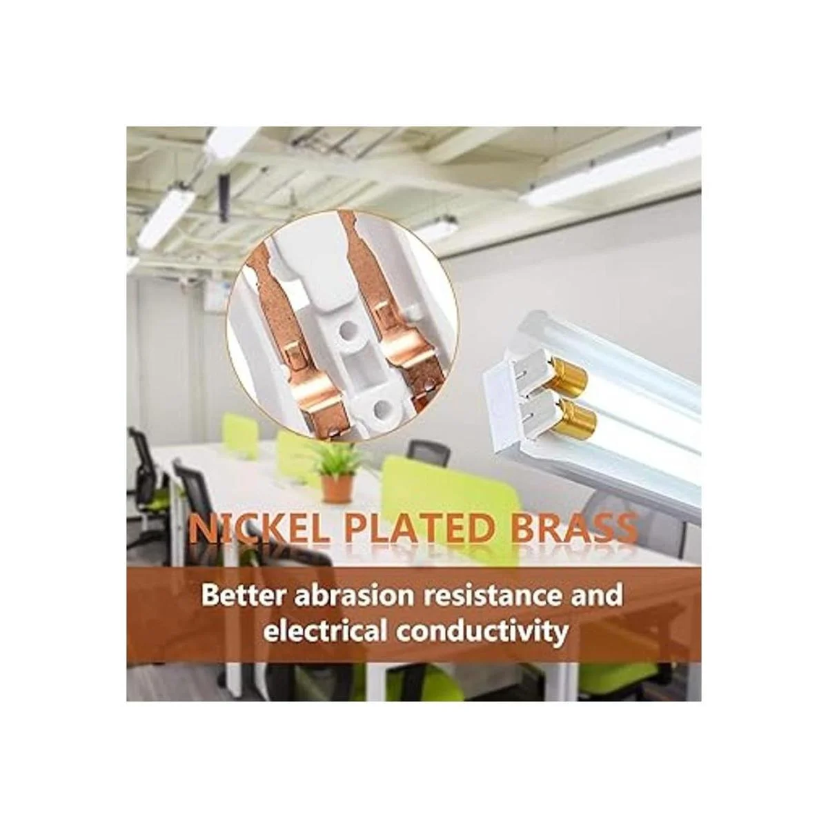 JACKYLED soporte con conectores hembra para lámpara T8