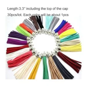 Pamir Tong 30 unidadeslote de cuero con borlas correas_4