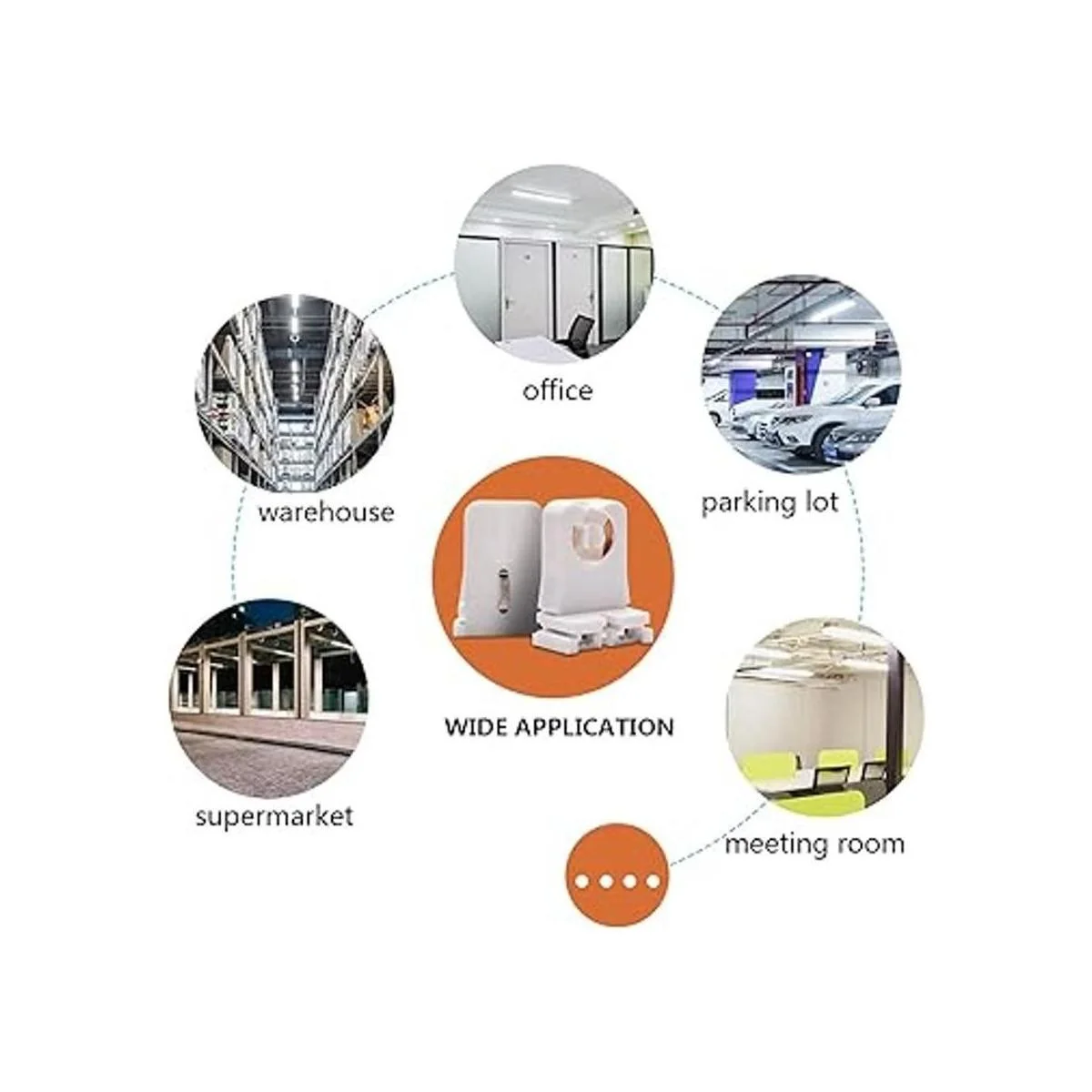 JACKYLED soporte con conectores hembra para lámpara T8