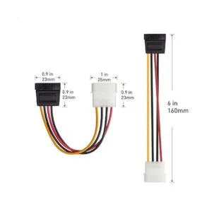 Cable Matters Paquete de 3 cables de alimentación Molex a_6
