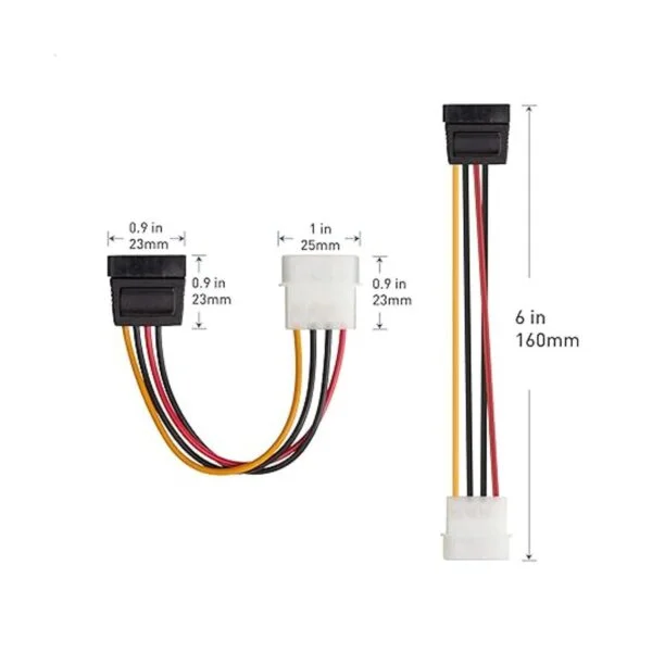 Cable Matters Paquete de 3 cables de alimentación Molex a_6