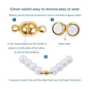 Pandahall Juego de 100 broches magnéticos redondos para