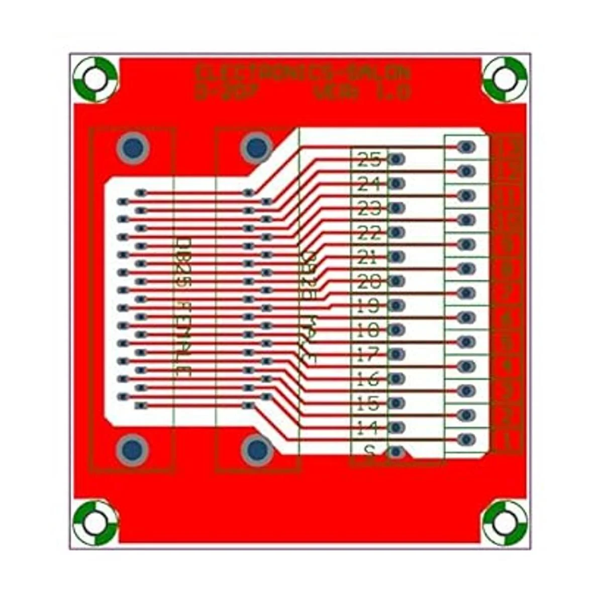 ElectronicsSalon DSUB DB25 Tablero de desbloqueo con_4