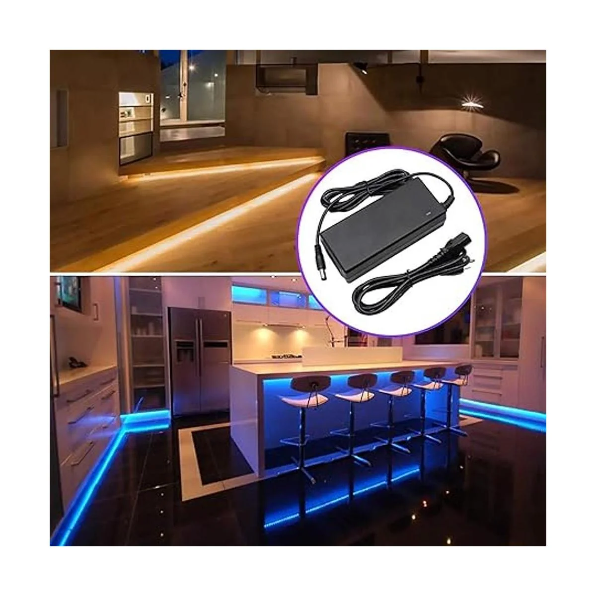 Fuente de poder CC tira de luces de led listado en UL_6