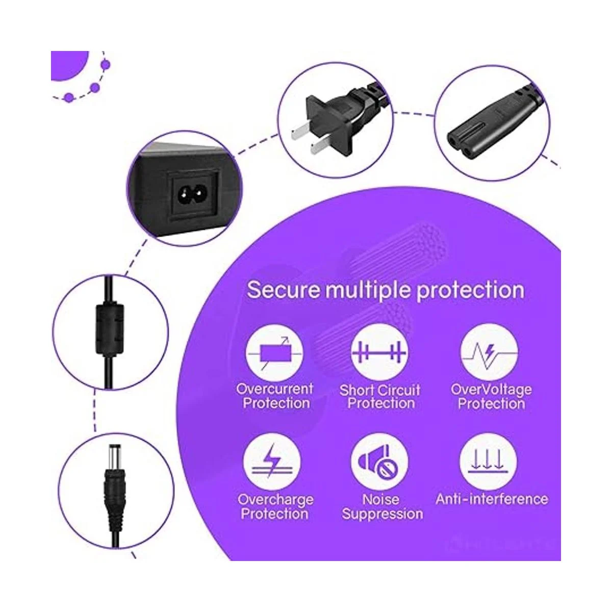 Fuente de poder CC tira de luces de led listado en UL_3