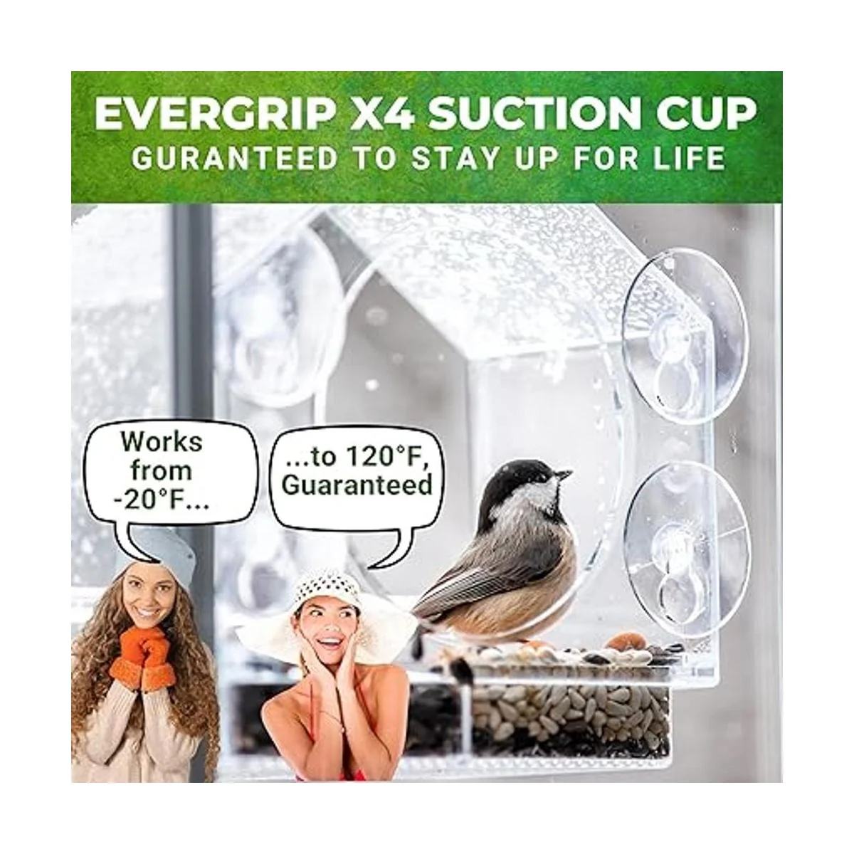 Nature Everywhere. Comedero de aves para vidrio tamaño_4