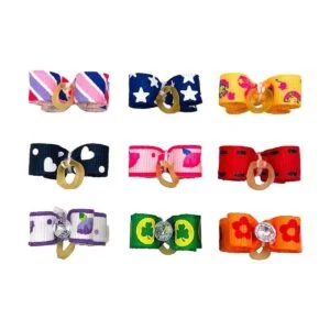 Pet Show Surtido Rhinestone Tiny 10 x 25 mm lazos de pelo