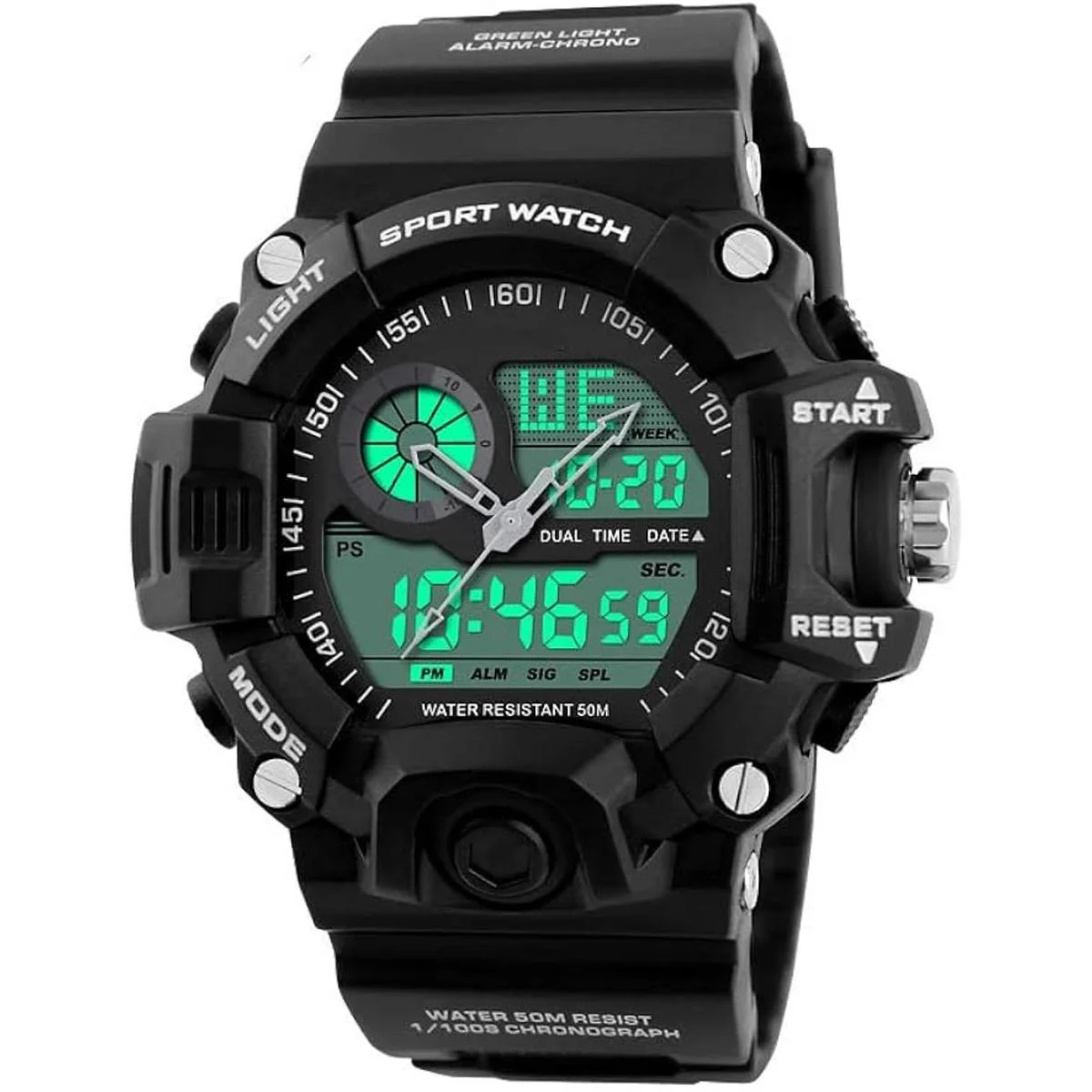 Reloj deportivo analógico digital de doble pantalla para_1