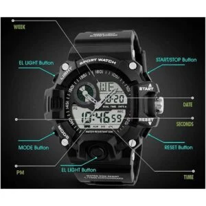 Reloj deportivo analógico digital de doble pantalla para_5