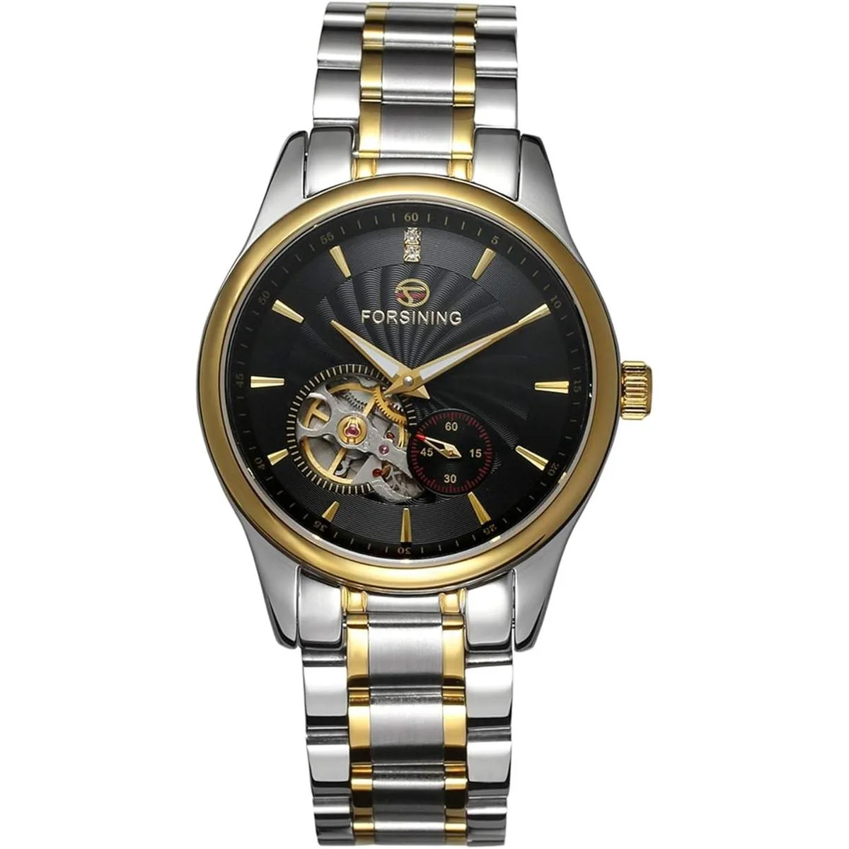 Forsining FSG9406M4T3 Reloj de pulsera analógico de acero