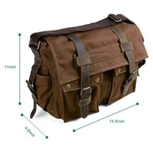 Peacechaos morral de cuero y lona para computadora_2