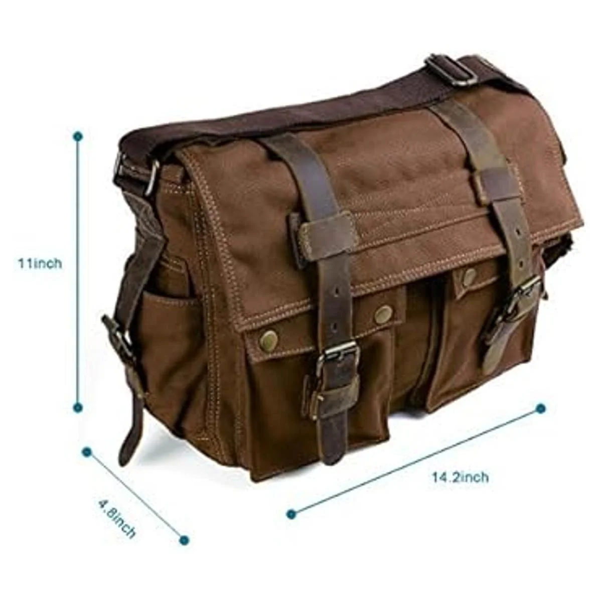 Peacechaos morral de cuero y lona para computadora_2