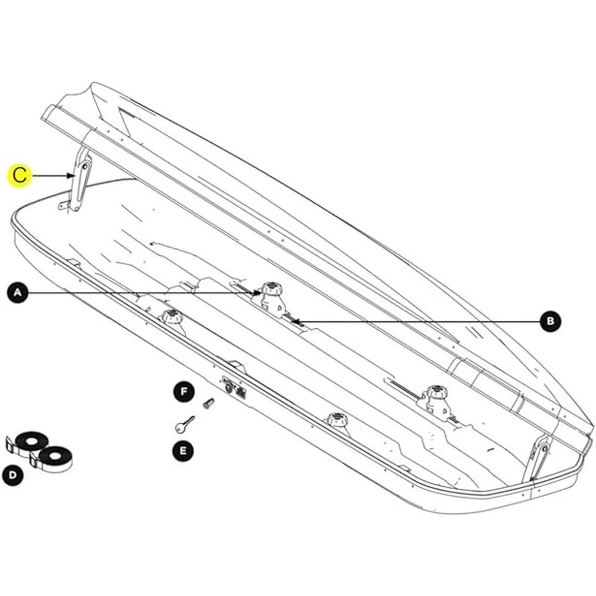 Thule Elevador de tapa de repuesto para caja de techo de_3