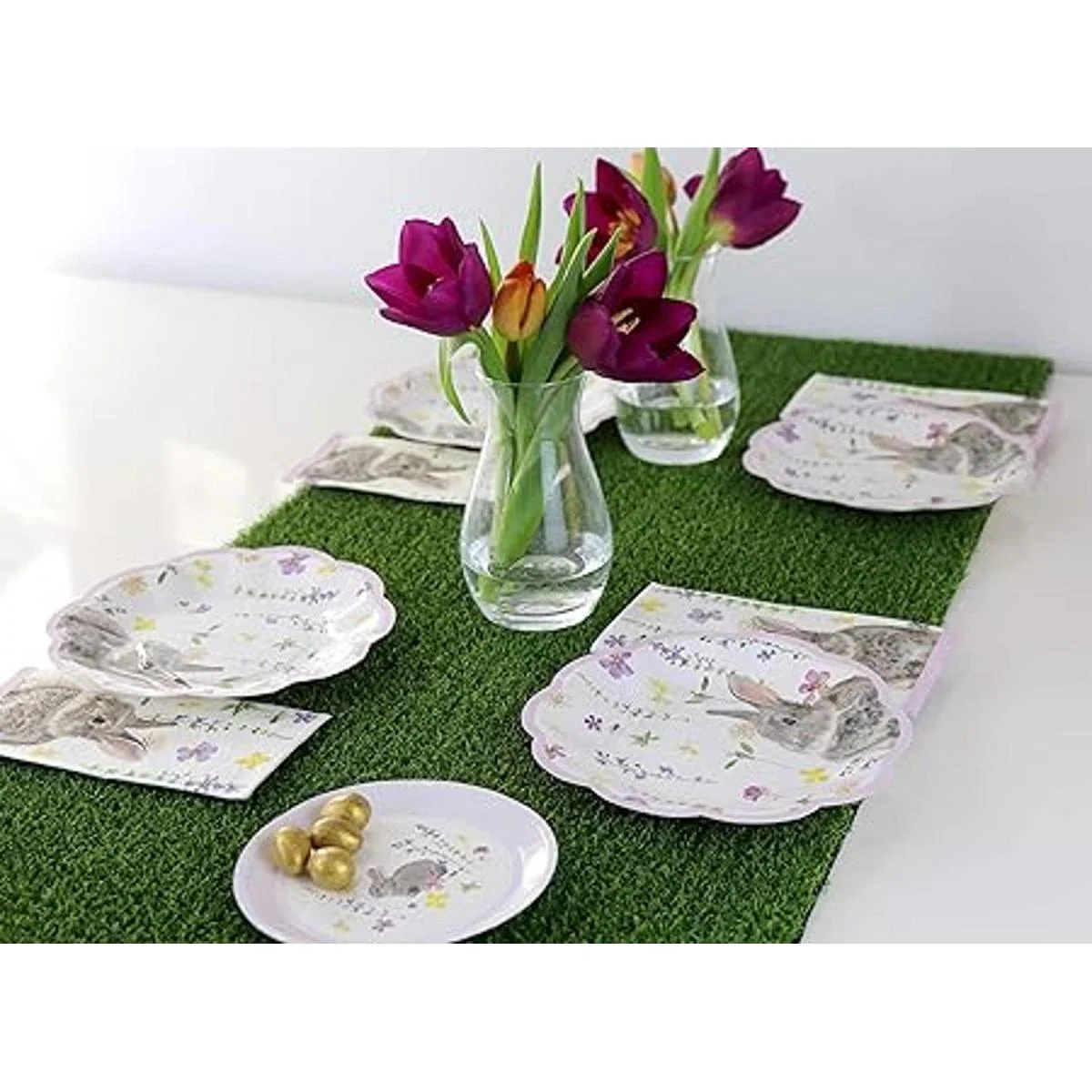 Talking Tables Camino de mesa reutilizable de césped_6