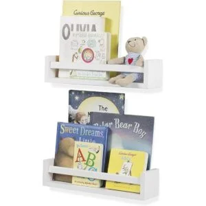 Juego de 2 cuarto de bebé estantería de pared de_4