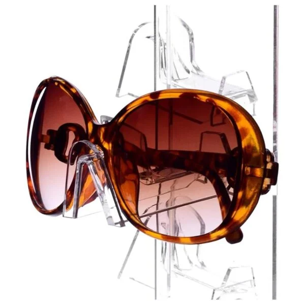 Mooca Soporte de acrílico giratorio para gafas de sol y_4
