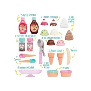 Set de 21 piezas de heladería y helados de juguete para_2