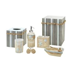 India Ink Seaside Serenity Alfombra de baño_3