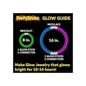 PartySticks Glow Sticks Paquete de 200 unidades de_2