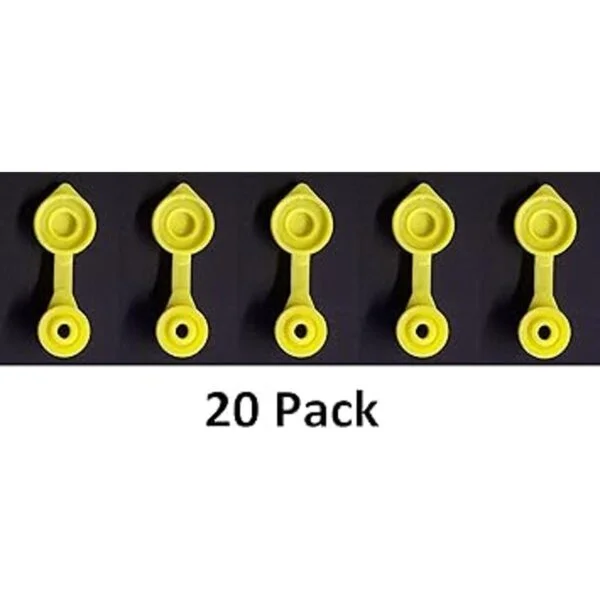 20 tapas de ventilación amarillas para bidones de