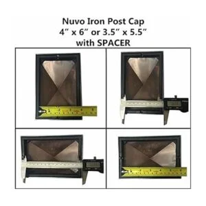 Nuvo Iron Tapa de poste pirámide 4 x 6 pulgadas color