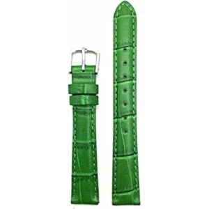 Correa de reloj de piel auténtica verde de 0.49 pulgadas_1