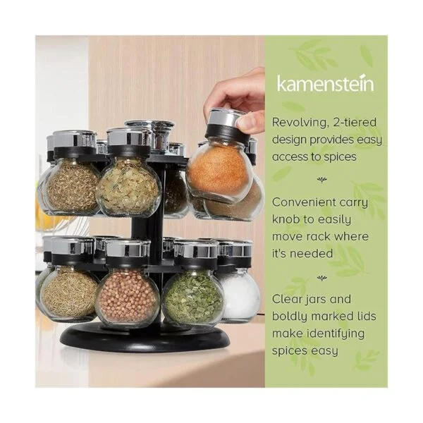 Especiero giratorio Kamenstein Madison de 16 frascos con
