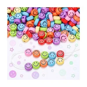 650 cuentas de cara sonriente 0.276 x 0.157 in paquete