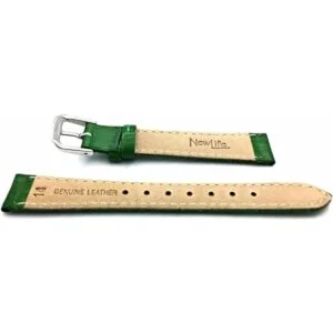 Correa de reloj de piel auténtica verde de 0.49 pulgadas_2