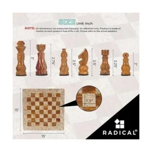 RADICALn Juego de juegos de mesa de ajedrez de 15 pulgadas_5