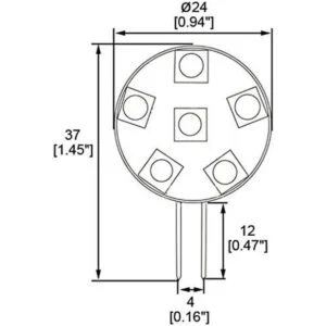 HEROLED SG46TDW Bombilla halógena de repuesto para disco