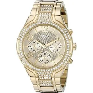 GUESS Reloj deportivo dorado brillante_1