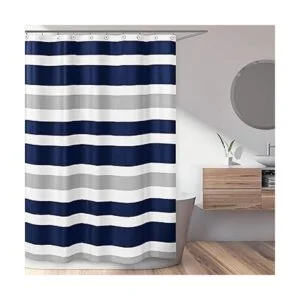 Sweet Jojo Designs Cortina de ducha con diseño de rayas_2