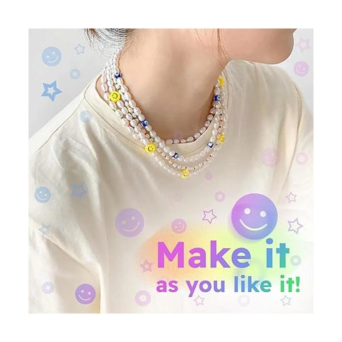 650 cuentas de cara sonriente 0.276 x 0.157 in paquete