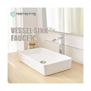 Greenspring Grifo de baño cromado de un solo orificio para_3