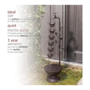 Alpine Corporation Fuente de agua de suelo escalonada para_4