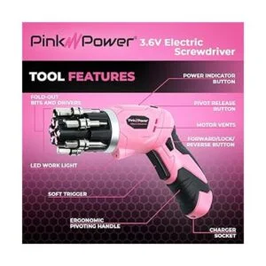 Pink Power taladro eléctrico de 48 Volt recargable_2