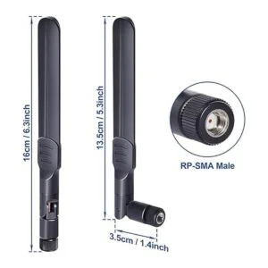 Bingfu Antena macho MIMO RPSMA de doble banda WiFi de 2.4_2